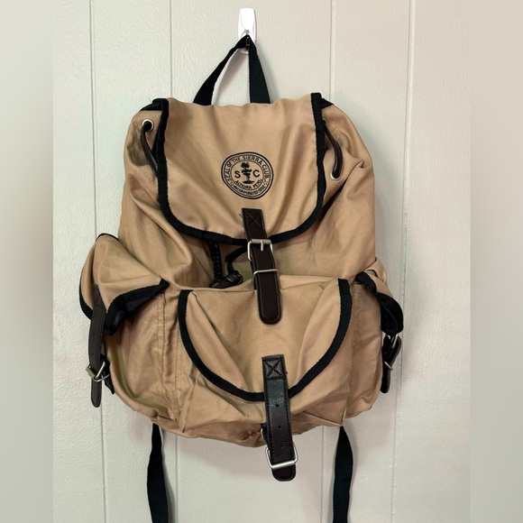 Vintage 1892 Seal of the Sierra Club Tan Backpack - Picture 1 of 10
